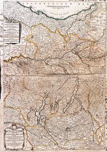 Kort over området i Milano (Italien) (Gravering af Jean Baptiste Nolin