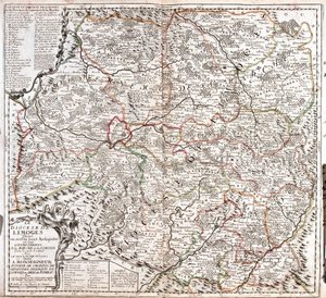 Kort over bispedømmet Limoges (Frankrig) (Gravering af Jean Baptiste Nolin
