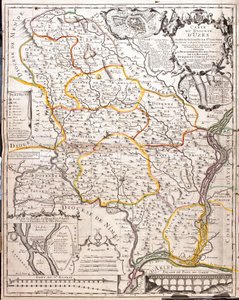 Kort over bispedømmet Uzes (Frankrig) (gravering af Jean Baptiste Nolin