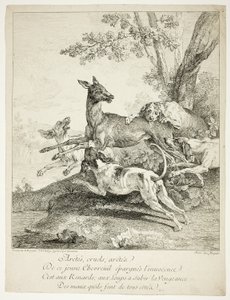 Hjorte angrebet af hunde af Jean Baptiste Oudry