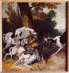 J. – B. Oudry, L’hallali du loup (Wolfsjagd) af Jean Baptiste Oudry