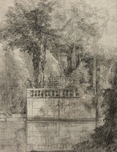 Gitterarbejde og reflekterende pool ved Arcueil, 1744-47 af Jean Baptiste Oudry