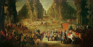 Møde til Puits-du-Roi-jagten i Compiegne (se 202272 for detaljer) af Jean Baptiste Oudry