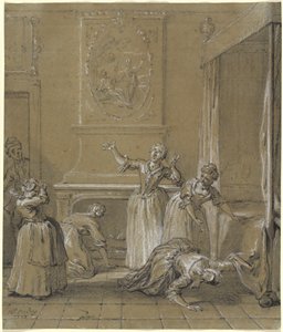 Vi finder den døde krop af værten, vi havde gemt af Jean Baptiste Oudry
