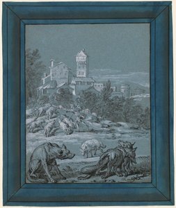 Ulven og ræven af Jean Baptiste Oudry