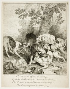 Ulven i bugten af Jean Baptiste Oudry