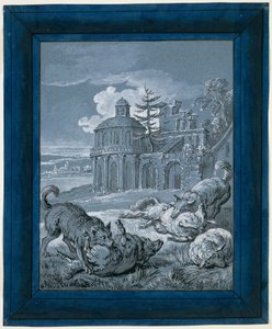 Ulve angriber får ("Rein de Trop II") af Jean Baptiste Oudry