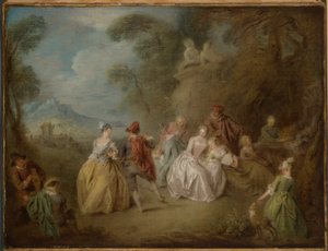 Høvisk scene i en park af Jean Baptiste Pater