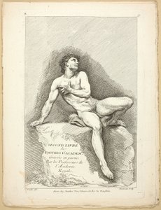 Figur (recto og verso), fra Anden bog med figurer af akademier, indgraveret delvist af professorerne fra Royal Academy af Jean Baptiste Perronneau