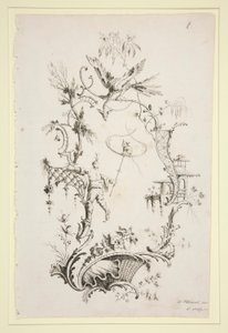 Bog med kinesiske ornamenter, 6 ark af Jean Baptiste Pillement