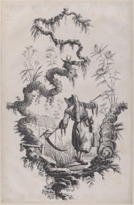 Chinoiserie Ornament Print, 1755. af Jean Baptiste Pillement