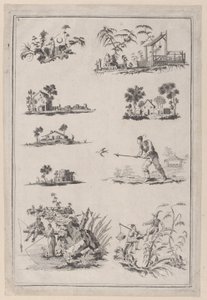 Chinoiserie Ornamenter, ca. 1760-85. af Jean Baptiste Pillement