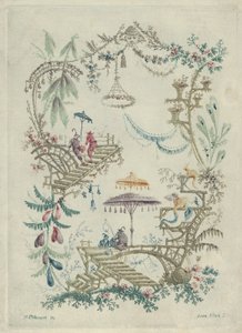 Chinoiserie fra New Suite of Chinese Arabesque Notebooks, 1790-99. af Jean Baptiste Pillement