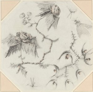 Fantasifulde blomster og insekter af Jean Baptiste Pillement