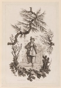 Figur under gren af Jean Baptiste Pillement