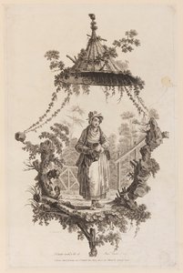 Figur under baldakin af Jean Baptiste Pillement
