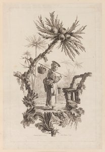 Figur med kurv under gren af Jean Baptiste Pillement