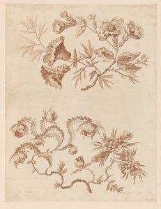 Blomstergrene, fra "Samling af forskellige fantasiblomster i kinesisk smag" af Jean Baptiste Pillement