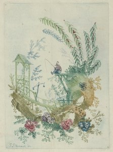 Ornamentdesign fra Nouvelle Suite de Cahiers de Dessins Chinois, 1790