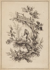 Tavle 12, fra "Suite of Tolv Fishermen and Hunters" af Jean Baptiste Pillement