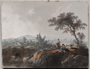 Hyrder i et landskab af Jean Baptiste Pillement