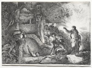Lazarus opstandelse af Jean Baptiste Pillement