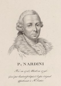 Portræt af violinisten og komponisten Pietro Nardini 1722-1793. af Jean Baptiste Ponce Lambert