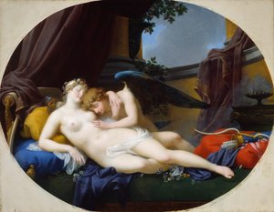 Amor og psyke, 1828. af Jean Baptiste Regnault