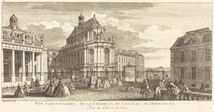Privat udsigt over kapellet på slottet i Versailles
