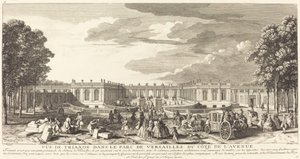 Udsigt over Trianon i Versailles-parken fra Cote de l