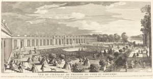 Udsigt over Chateau de Trianon fra siden af ​​Parterre