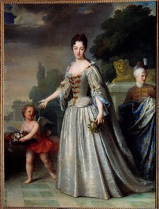 Portræt af Marie Adelaide af Savoie, hertuginde af Bourgogne delfin af Frankrig (1685-1712). Maleri af Jean Baptiste Santerre (1651-1717)