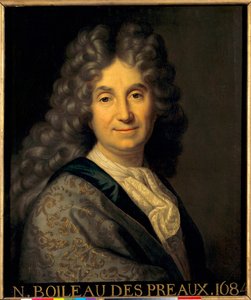 Portræt af Nicolas Boileau Despreaux (Boileau-Despreaux) (1636-1711) - Maleri af Jean Baptiste Santerre (1651-1717) af Jean Baptiste Santerre