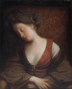Ung kvinde, der sover af Jean Baptiste Santerre