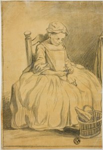 Pige spiser kirsebær af Jean-Baptiste Simeon Chardin