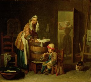 The Laundress (olie på lærred) af Jean Baptiste Simeon Chardin