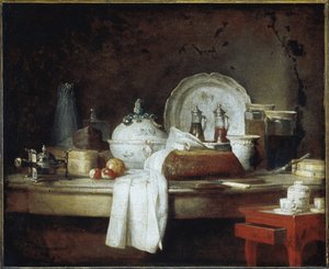 Officerernes messe eller resterne af en frokostdessertfest (olie på lærred, ca. 1763) af Jean Baptiste Simeon Chardin