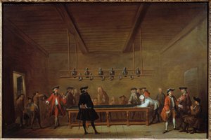 Poolfest-maleriet af Jean Baptiste Simeon Chardin (1699-1779) 1725 søn. 0,55x0,83 m Paris, Musee Carnavalet af Jean Baptiste Simeon Chardin