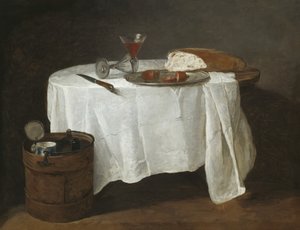 Den hvide dug, 1731-32 af Jean Baptiste Simeon Chardin