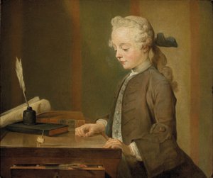 Portræt af Auguste Gabriel Godefroy af Jean-Baptiste Simeon Chardin