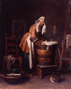 Vaskekone af Jean-Baptiste Simeon Chardin
