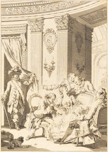 Den skriftefarende ægtemand af Jean Baptiste Tilliard and Antoine Jean Duclos after Jean Honoré Fragonard