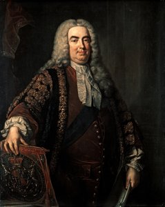 WALPOLE Robert: Første jarl af Oxford (1676-1745), ca. 1740 (olie på lærred) af Jean Baptiste Vanloo