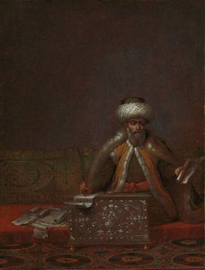The Reis Effendi, leder af kancelliet Rejsen Effendi, leder af kancelliet af Jean Baptiste Vanmour