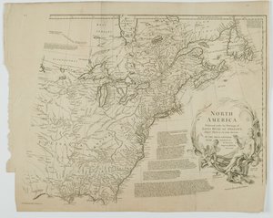 Nordamerika, graveret af Richard William Seale, 1752 af Jean Baptiste after dAnville