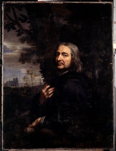 Philippe de Champaigne, onkel til kunstneren (1602-1674) Kopi af et forsvundet selvportræt. Maleri af Jean Baptiste de Champaigne (1631-1681) 1668 søn. 1,2x0,9 m