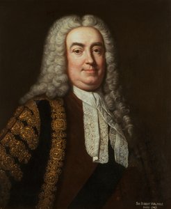 Portræt af Sir Robert Walpole, ca. 1740 (olie på lærred) af Jean Baptiste van (studio of) Loo