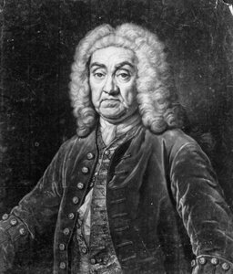 John James Heidegger, graveret af John Faber, 1749 af Jean Baptiste van Loo