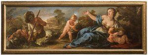 Latona og de lykiske fiskere, ca. 1715-16 (olie på lærred) af Jean Baptiste van Loo