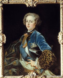 Portræt af Louis XV (1710-1774), konge af Frankrig. Maleri af Jean Baptiste Van Loo (1684 - 1745)